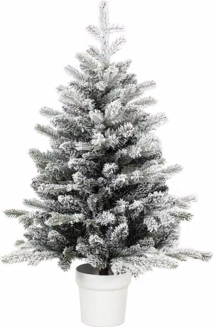 HOMCOM Mini albero di Natale 90 cm con 296 punte ed effetto neve, Bianco   Aosom Italy
