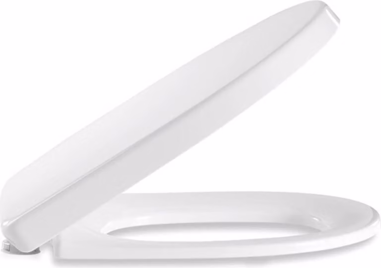 Sedile WC Pressalit Delight con coperchio, chiusura ammortizzata, cerniera a incastro/ribaltabile, bianco