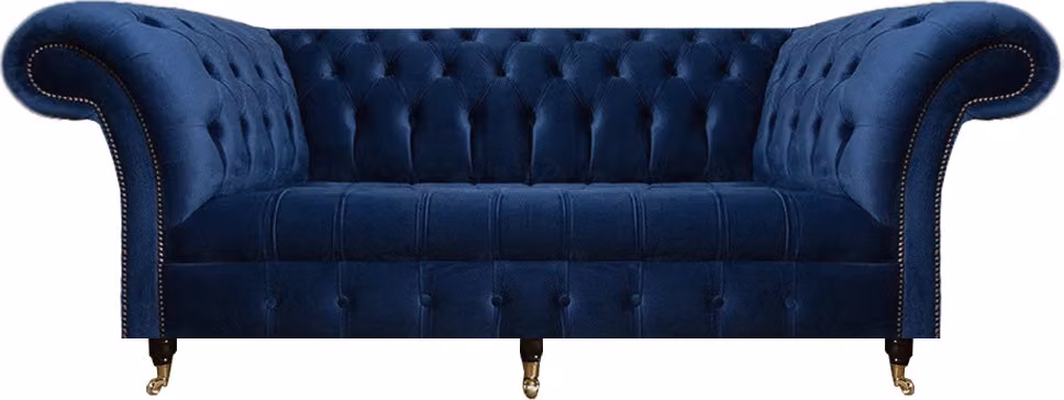 Chesterfield Textil Sofa Dreisitzer Couch Polstermöbel Polstersitz Einrichtung