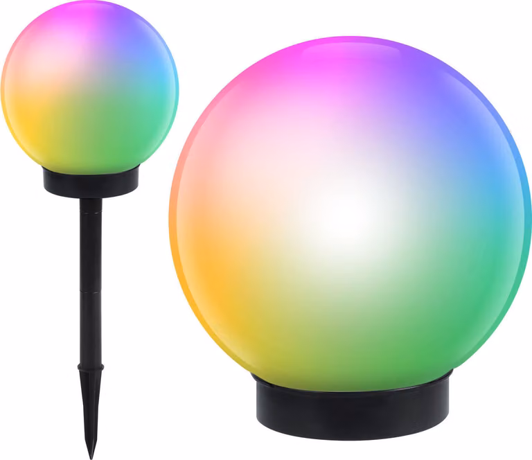 Lampada solare globo solare globo luce giardino luce solare terra picco colorato cambiamento di colore 15cm