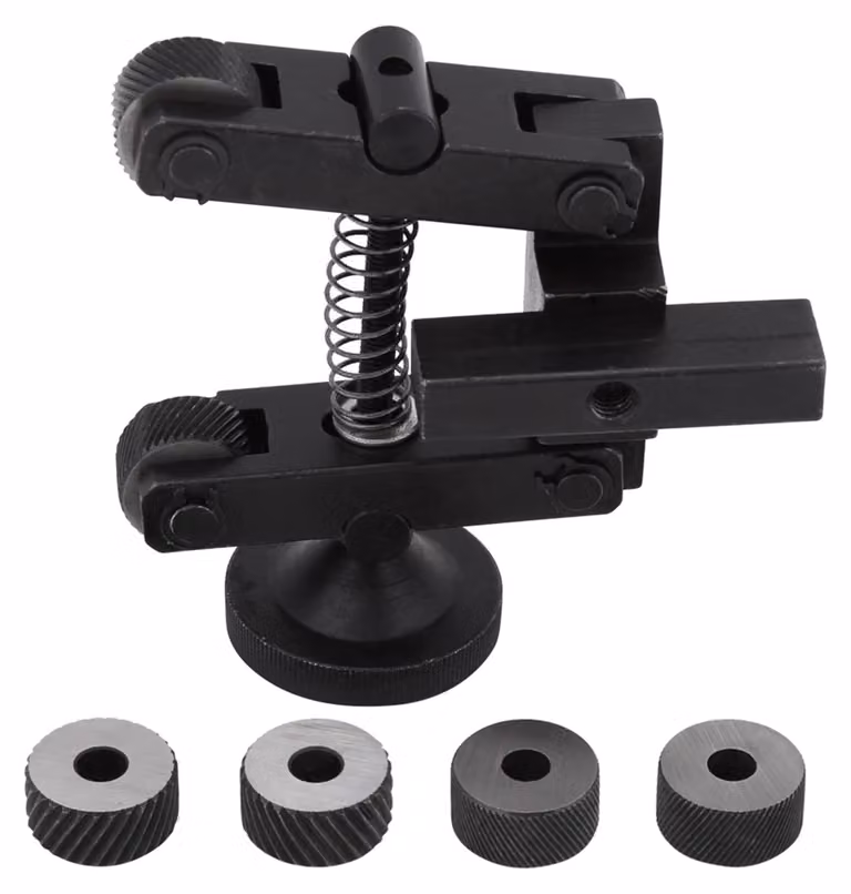 Acciaio al carbonio di alta qualità - Supporto regolabile - Mini tornio - Grande capacità - Facile da montare - Uso duraturo - Utensile per zigrinatura