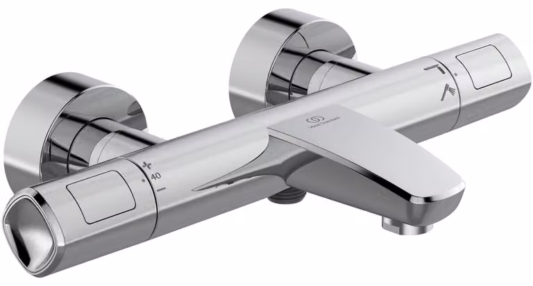 Termostato per bagno, da montare a parete, modello Ceratherm T100, finitura cromata, per vasca