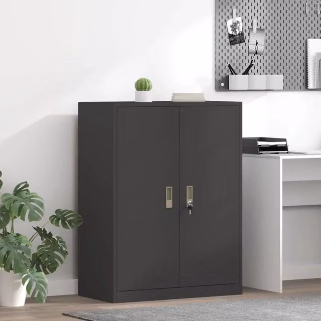 Armadio Nero 80 x 40 x 105 cm Acciaio 891688