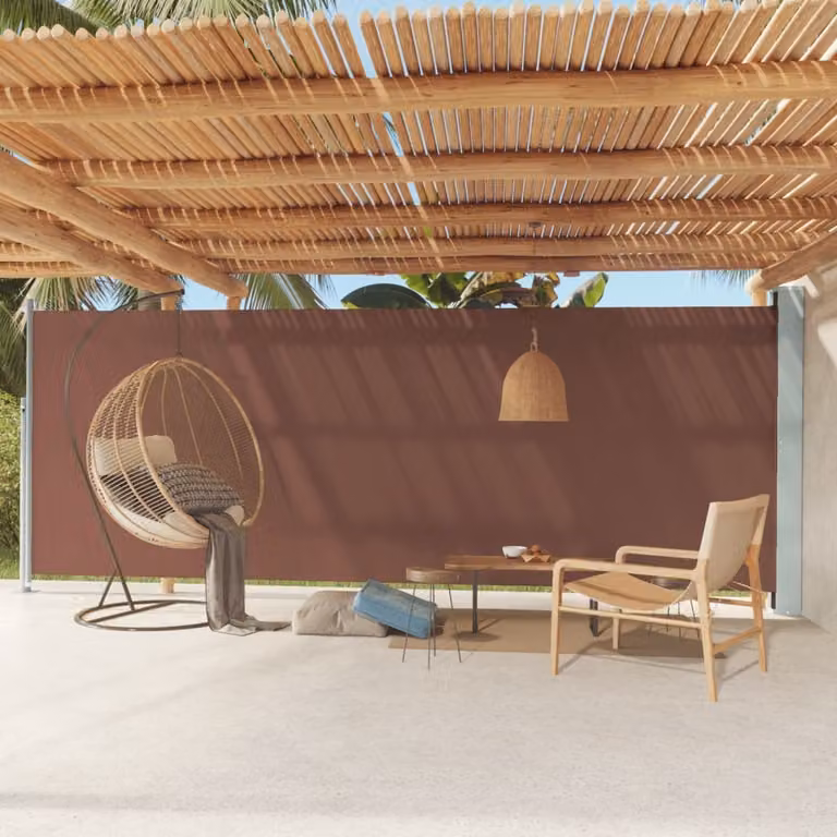 Maison Exclusive - Tenda da sole a casson estensibile, 200x614 cm, colore marrone