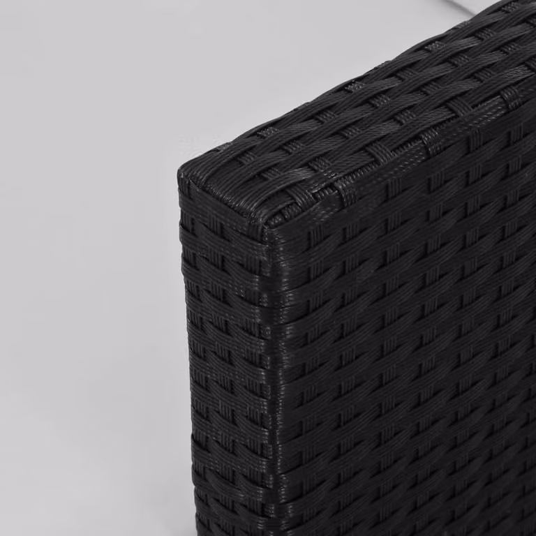 vidaXL set da pranzo da giardino 6 pezzi con cuscini in polirattan nero