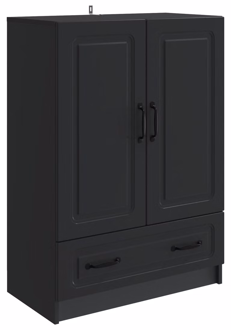 Credenza Nero 66 x 34,5 x 92 cm Legno ingegnerizzato