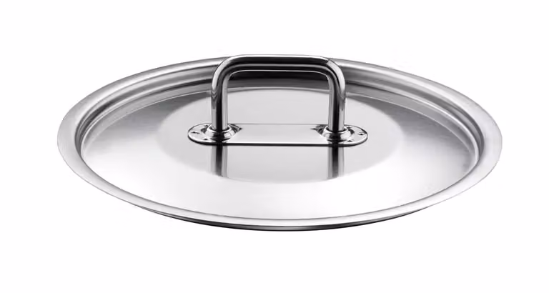 Coperchio piano in acciaio inox, linea Master, diam.32cm