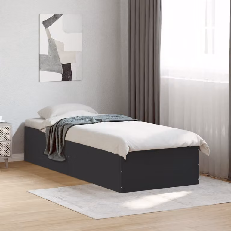 Giroletto vidaXL Nero in Legno Multistrato L: 78 cm, P: 193 cm, H: 35 cm