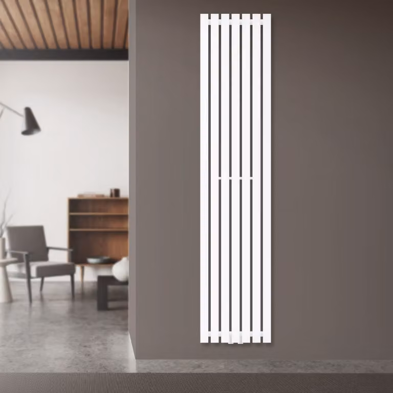 Radiatore a pannello LuxeBath, monostrato, 370x1800 mm, bianco, con attacco centrale, senza elemento riscaldante