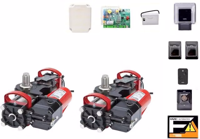 Kit Automazione Cancello Battente Interrato FAAC S800H ENC 230 per 2 Ante