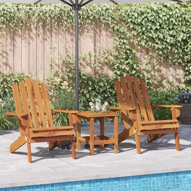 Sedie da Giardino Adirondack 2pz in Legno Massello di Acacia 3145014