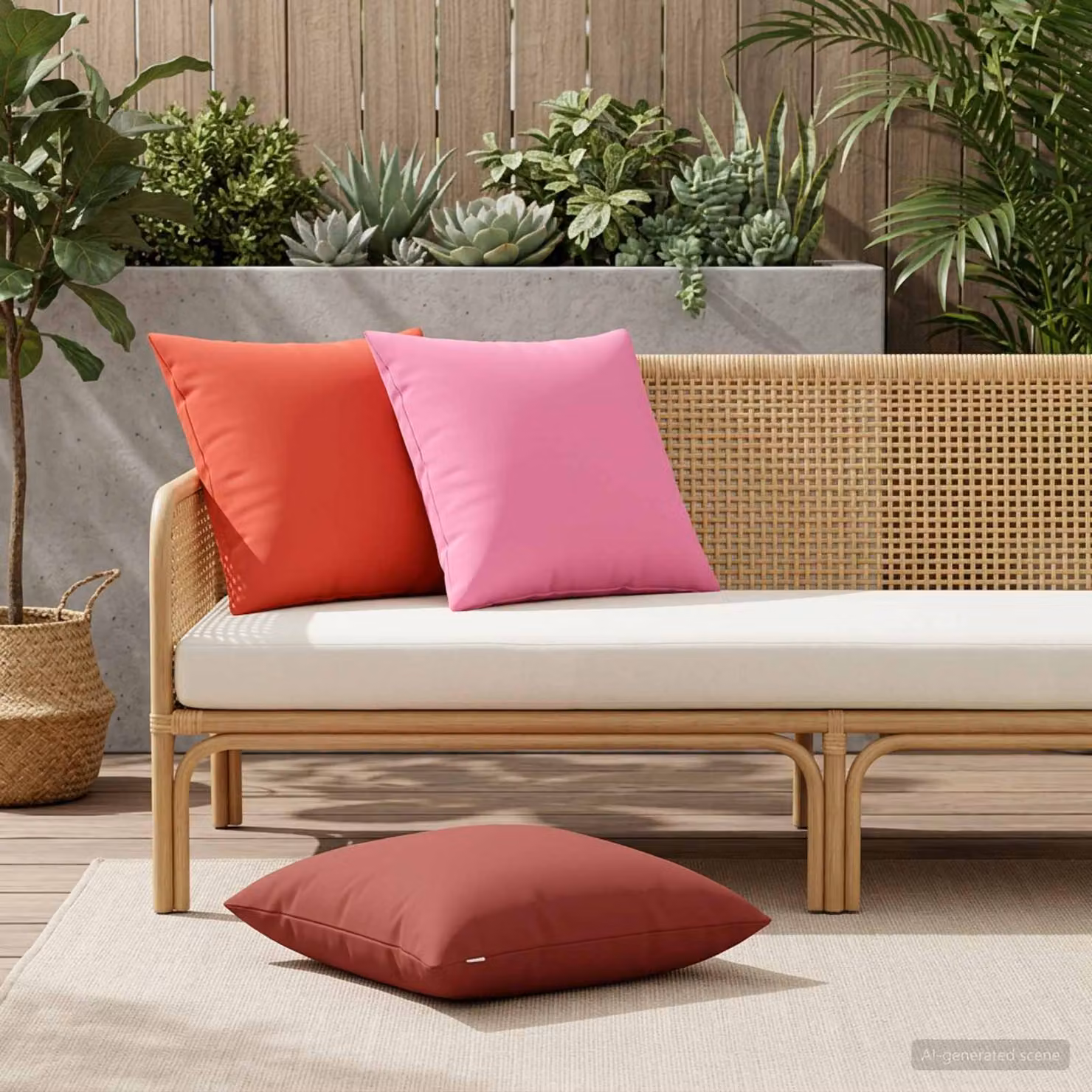 vidaXL Cuscino con cuscino HEERLEN 2 pz Rosa Poliestere