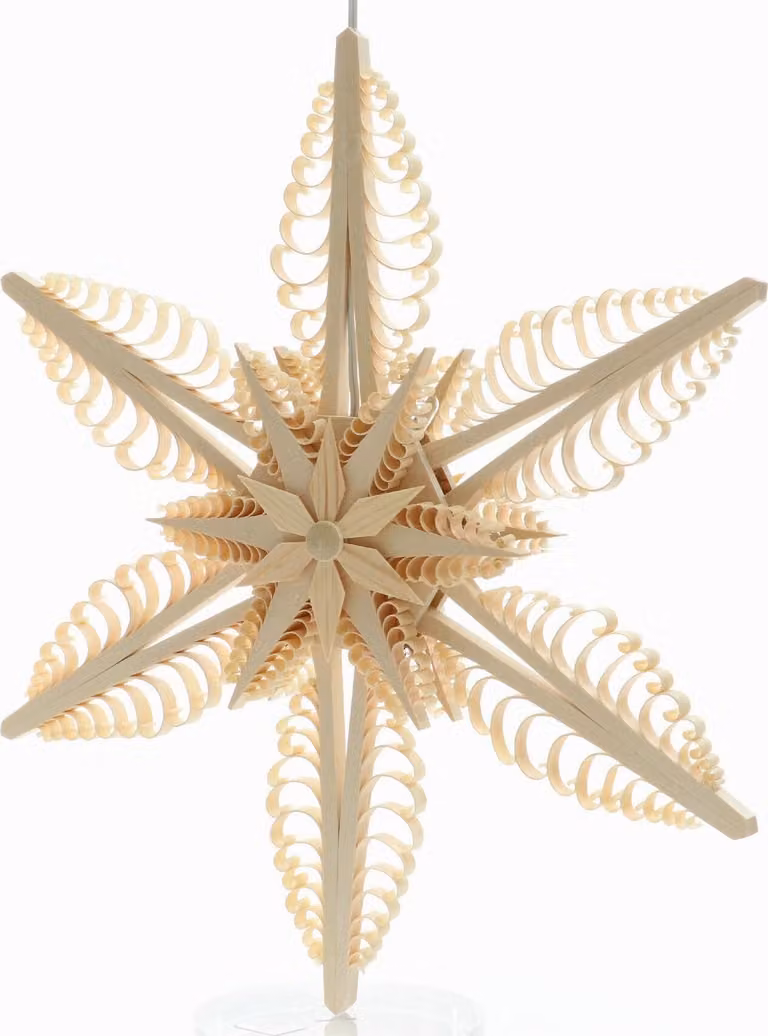 Ornamento per finestra con stella illuminata al centro (entrambi i lati) LxAxP=32x32x6cm NUOVO