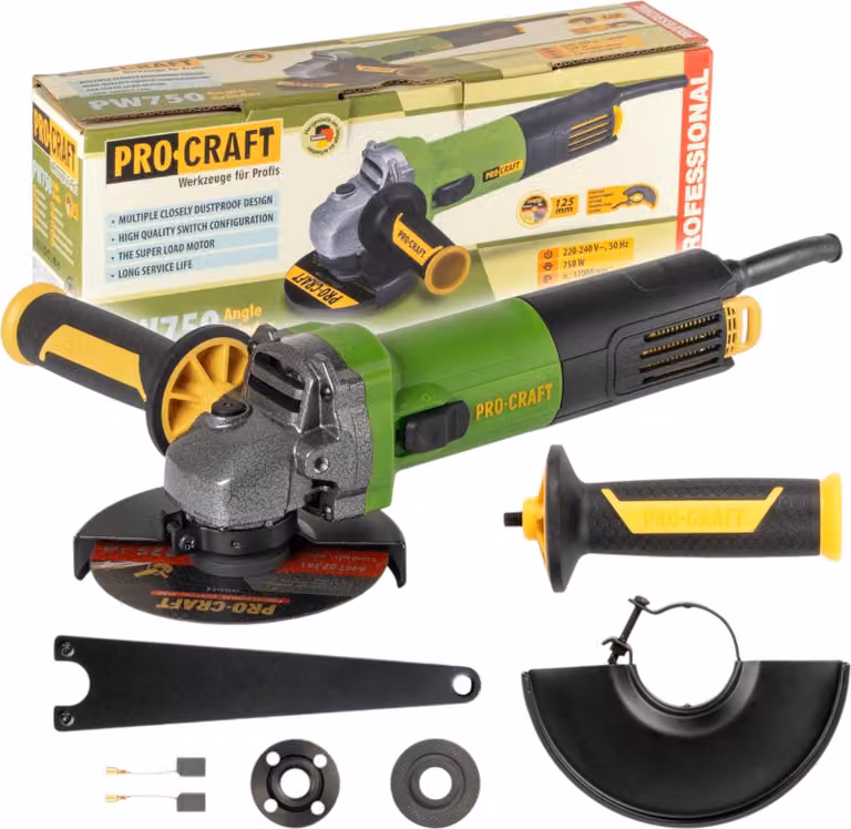 Smerigliatrice angolare Procraft PW750 750 Watt 125 mm