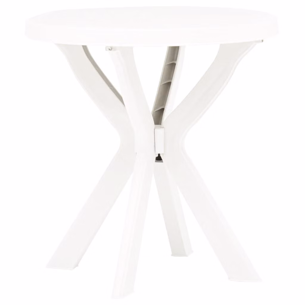 The Living Store Tavolo da bistrot bianco Ø70 cm in plastica