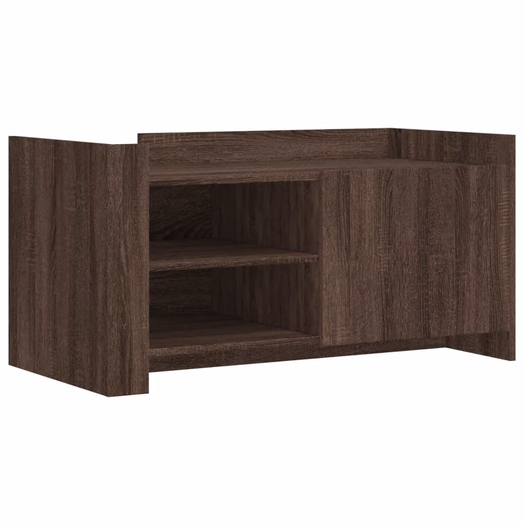Tavolino Salotto Rovere Marrone 100x50x50 cm Legno Multistrato