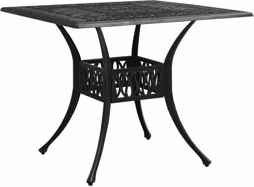 Maison Exclusive - Tavolo da giardino nero 90x90x73 cm in fusione di alluminio