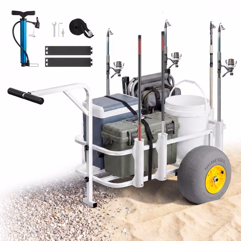 Carrello trasportabile pieghevole - Capacità di carico: 90,7 kg - Diametro delle ruote: 330 mm - Telaio Acciaio al carbonio