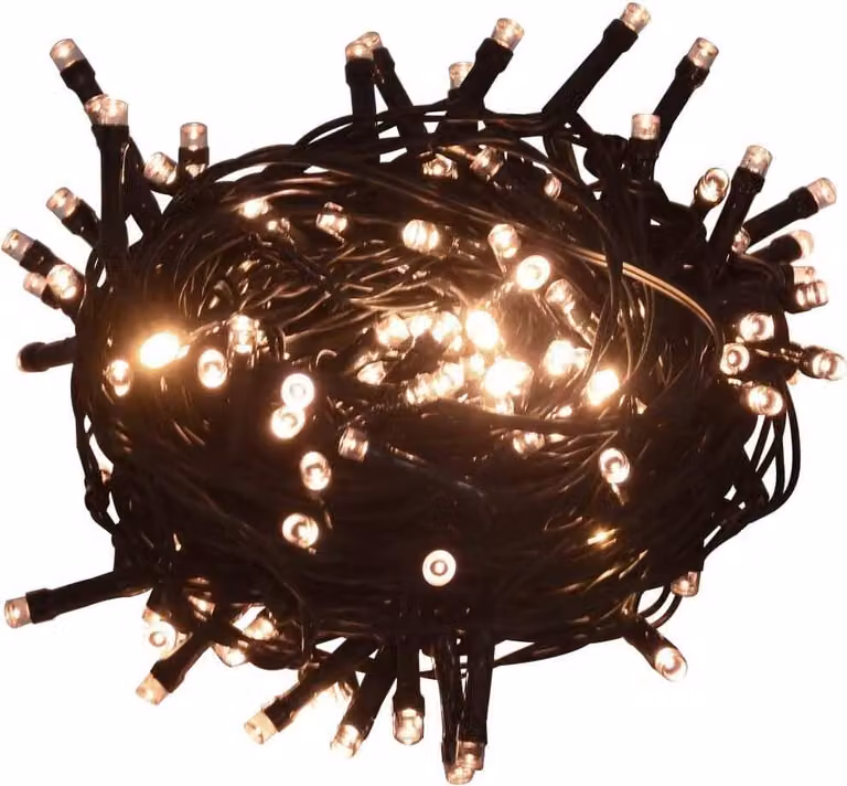 Stringa di Luci con 400 LED 40 m 8 Effetti Luce Bianco Caldo