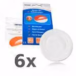 NEMAXX® Pad Fissaggio Rilevatore Fumo Ø80 mm – Adesivo 3M High-Tack, Autoadesivo – Montaggio Senza Foratura – Per Fumo, CO e Termici – 6 Pezzi