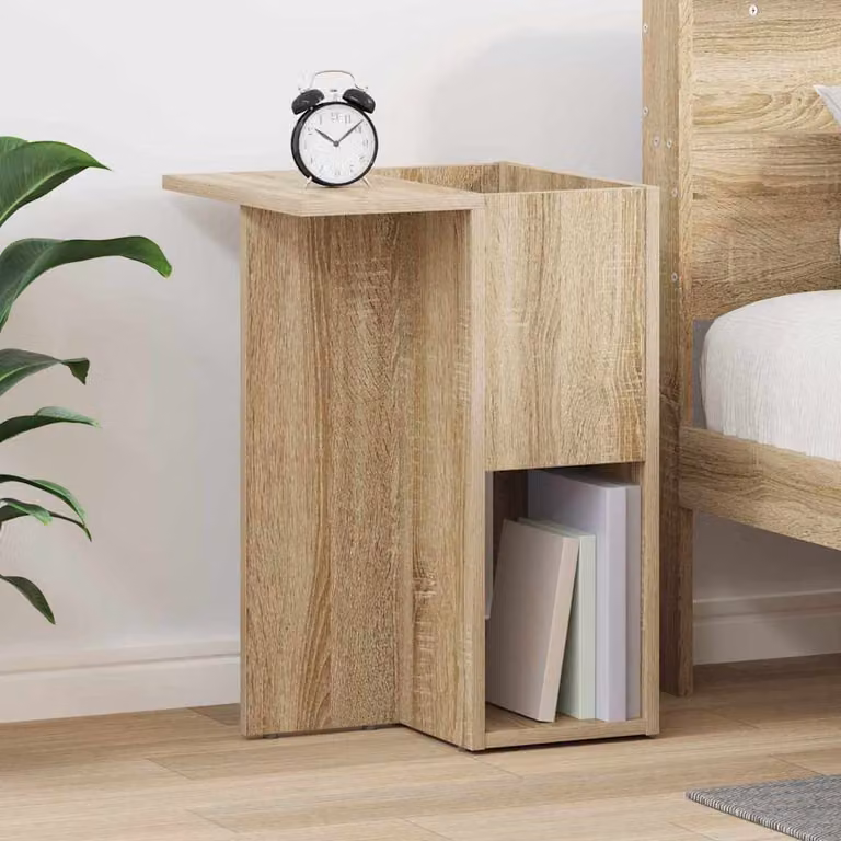 Tavolino moderno vidaXL in legno Rovere Sonoma, colore beige e marrone, L/P/H: 40 x 35 x 55 cm