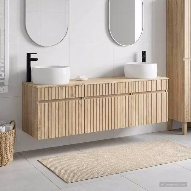 Set di Armadi da Bagno 3 pz Rovere Sonoma 49 x 44,5 x 66 cm 3405769