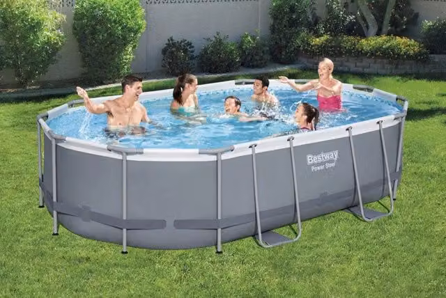 PISCINA STEEL PRO MAX C/TELAIO E POMPA 488X305X107 56448