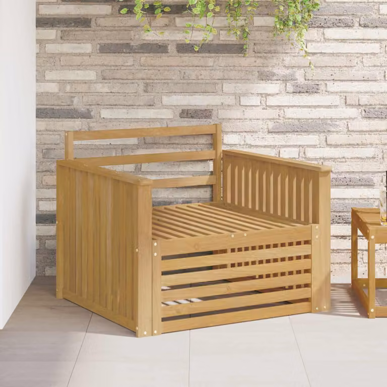 vidaXL Divano da esterno moderno in legno di acacia massello bianco