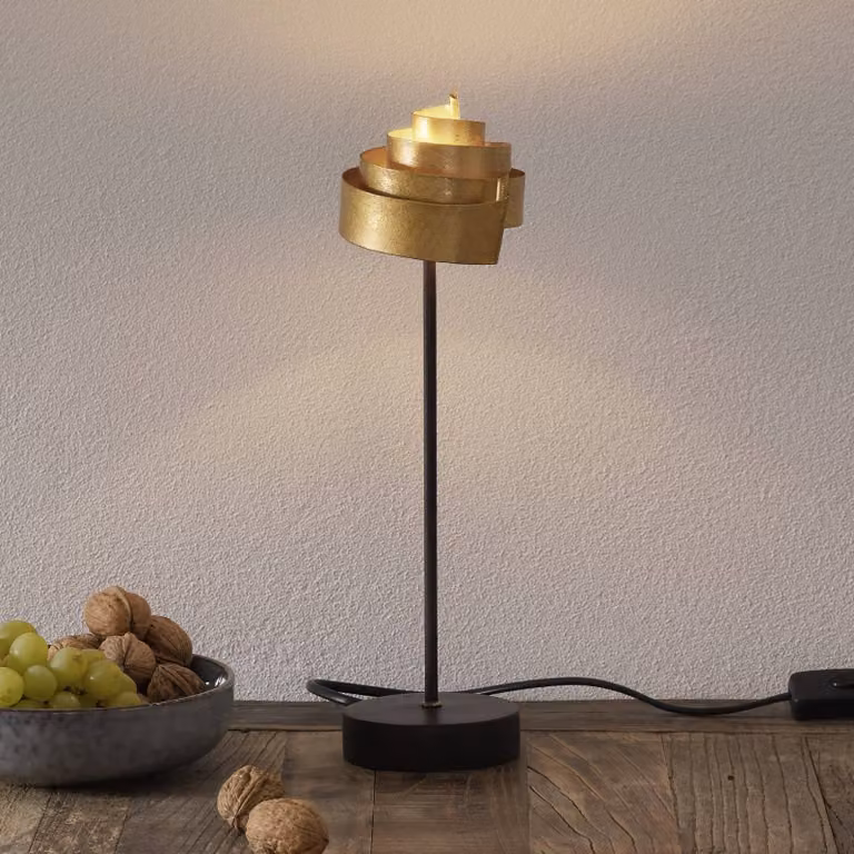 Holländer Lampada da tavolo BANDEROLE, Marrone / Ruggine, Soggiorno / Sala da pranzo, Metallo, Moderno, Lampada da tavolo