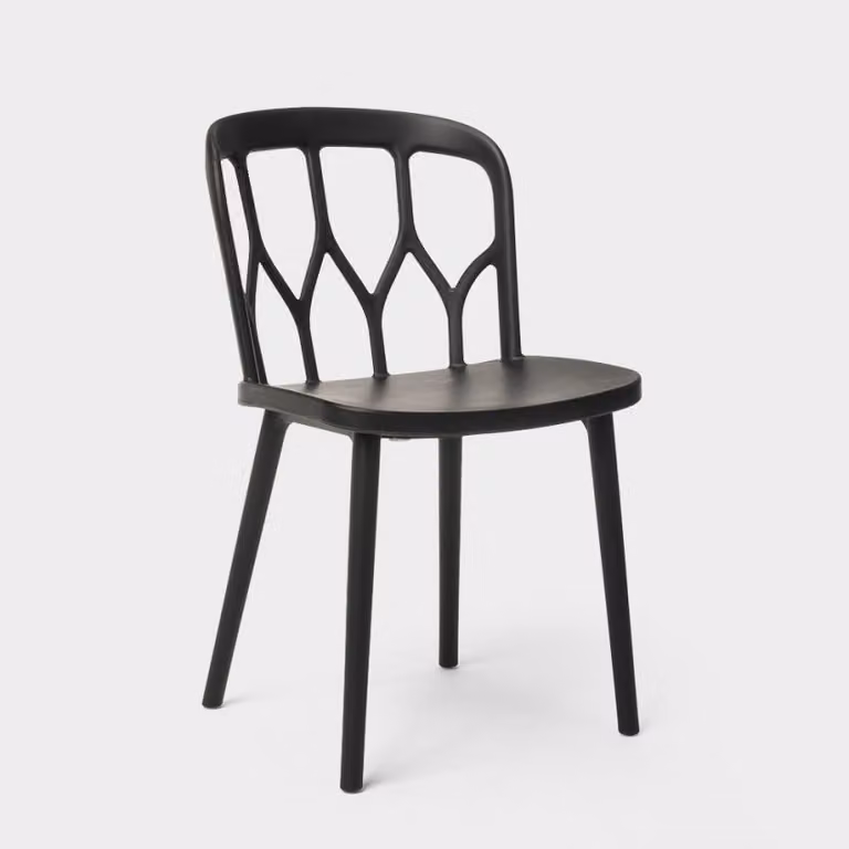 Sedie di design moderno per cucina, bar e giardino in polipropilene Alchemy Flow - Nero