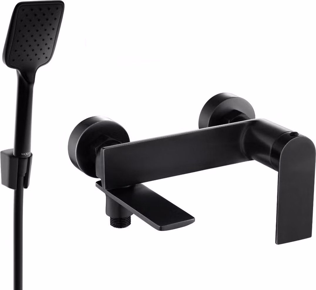 Mexen Zero R62 rubinetto da bagno con set doccia, nero - 7113R62-70