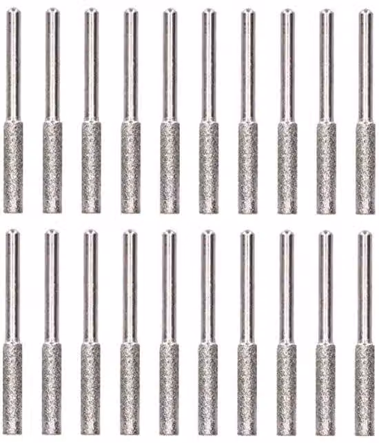 Set di lame per motosega, 20 pezzi, elevata durezza, facile montaggio, lame da taglio, lunga durata, utensile di taglio per riparazioni (argento, 4 mm)