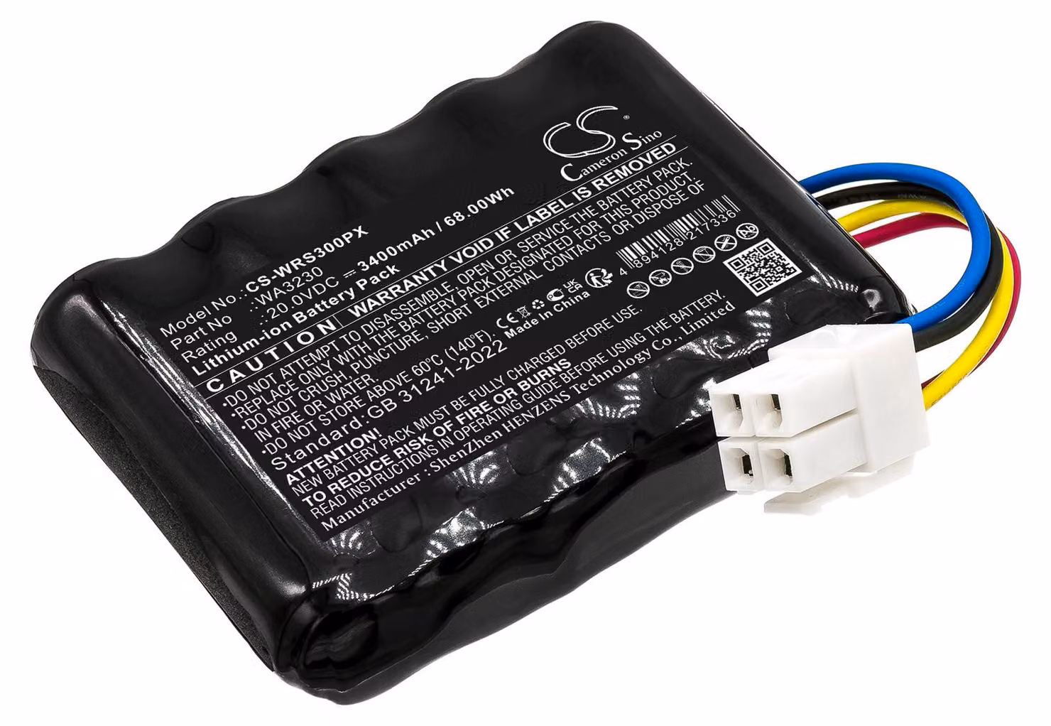 TECHTEK Batteria compatibile con [Worx] Landroid S 390m2, Landroid S Basic, Landroid S300, Landroid S300 2018, Landroid S300i, Landroid S450i, Landro