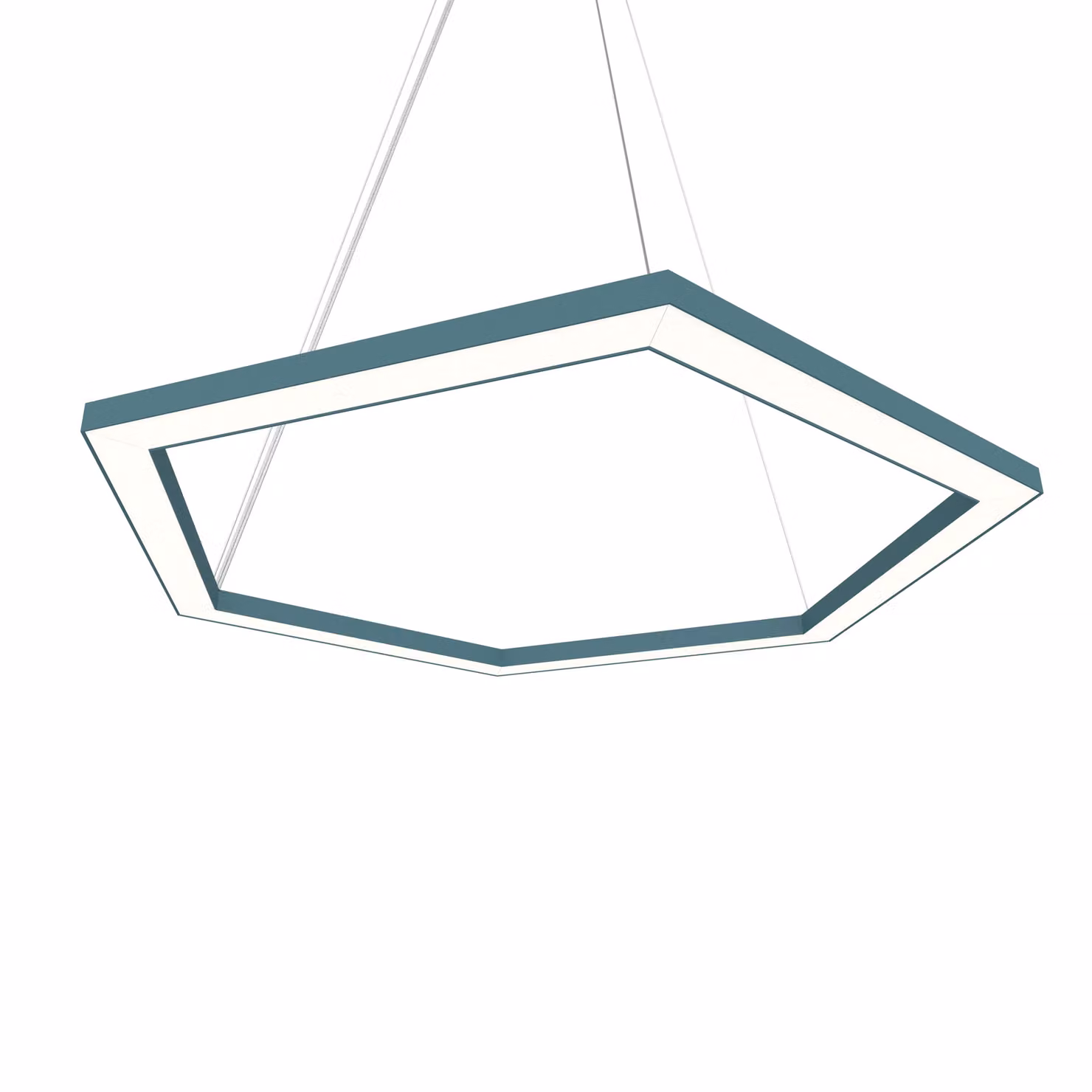 Lampada A Sospensione Esagono D60 Monocolore Opaca