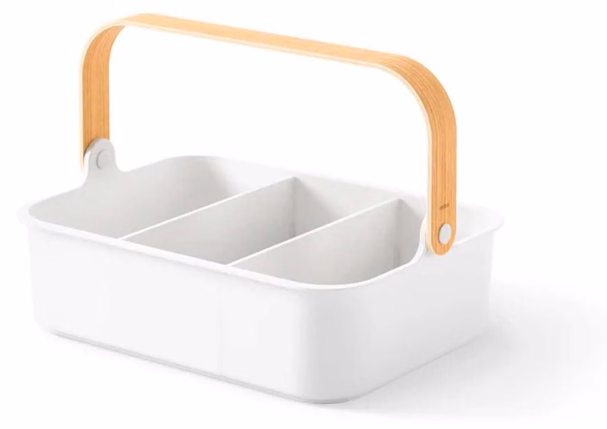 Omgoods - Contenitore multifunzionale con manico in legno