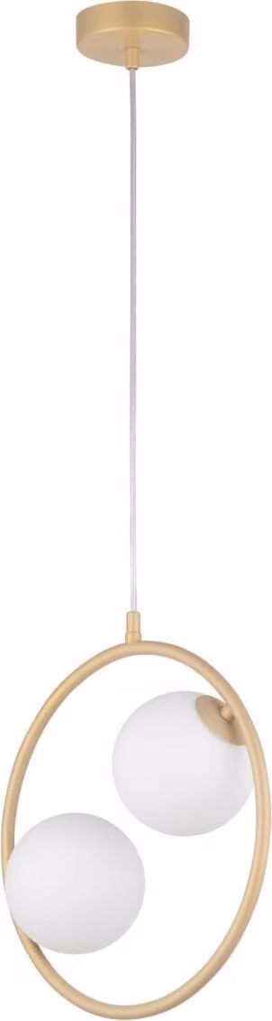 Lampada a sospensione moderna decorativa in oro due sfere di vetro all'interno del bordo Aqua 2xG9 12W Sigma Lighting