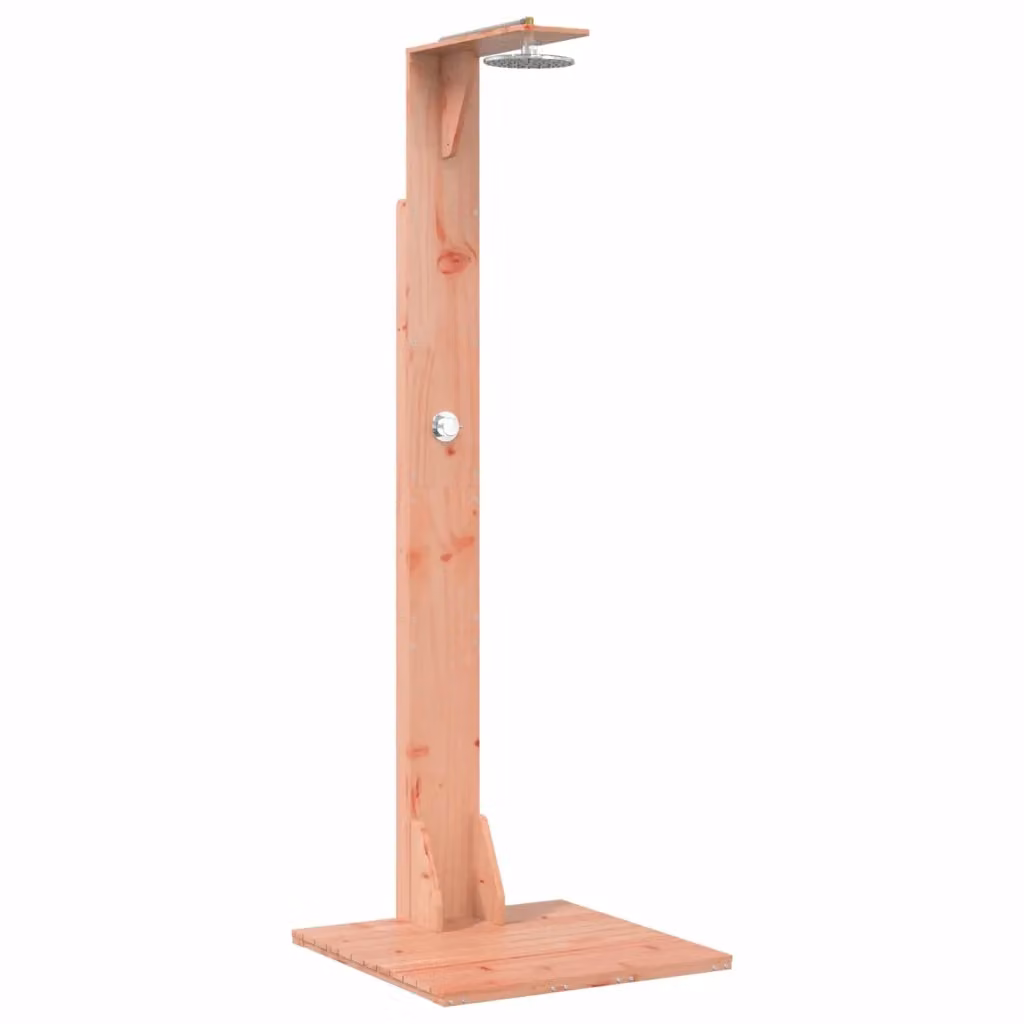 Doccia da esterno Videx Naturale in acciaio inox e legno, colore marrone, Altezza: 214,5 cm – 2