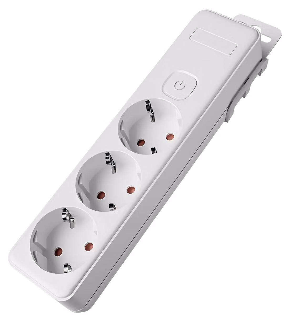 Prese multiple Braytron a 3 vie senza cavo, con interruttore on/off illuminato, 3680 W, sicurezza bambini, ciabatta per installazione personalizzata con sistema a clip