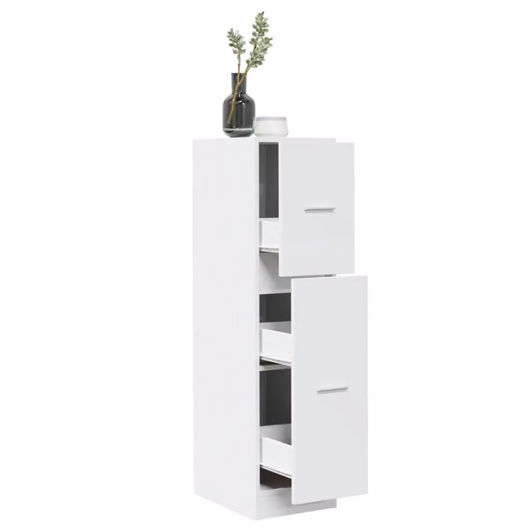 Armadietto da farmacia a muro vidaXL bianco con ripiani interni e ante a battente L/P/H: 30 x 41 x 118 cm