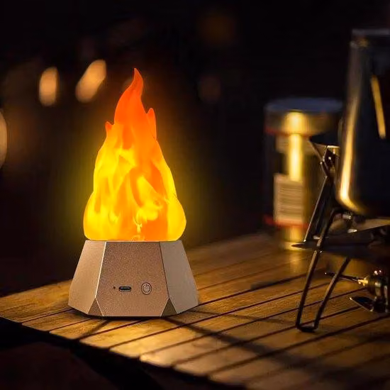 Lampada a LED a forma di fiamma, senza batterie, lampeggiante, illuminazione a LED, 3 modalità, per esterni, campeggio, decorazioni da tavola, cortile.