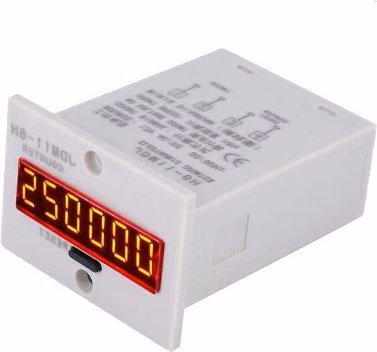 Contatore elettronico digitale a LED con relè - Senza contatore di tensione - 6 cifre - 24 V CA/CC.