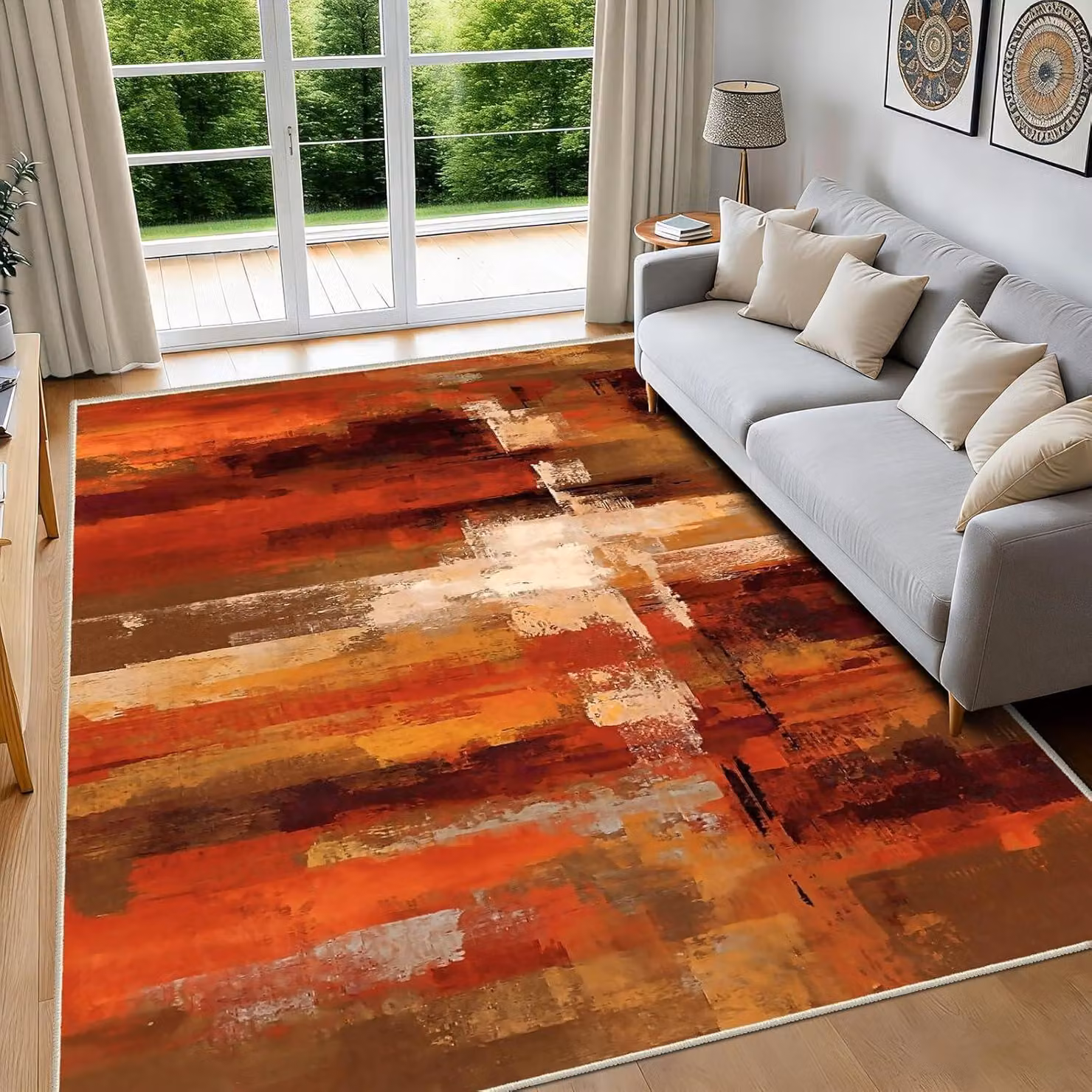 Tappeto a pelo corto, antiscivolo, 160x230 cm, ideale per il soggiorno