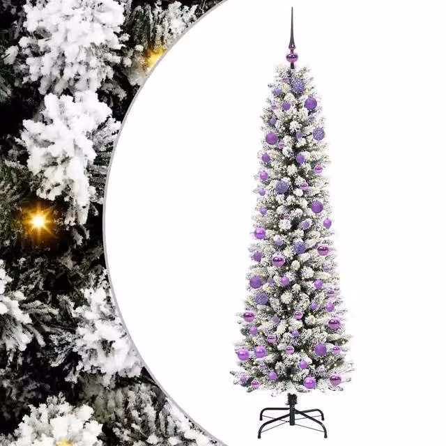 Albero di Natale artificiale moderno con 300 LED bianco caldo, colore verde, altezza: 180 cm