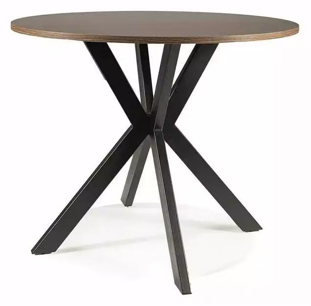 FURNLUX, tavolo da pranzo Talia, marrone e nero, 90 cm / Colore principale: / Dimensioni: