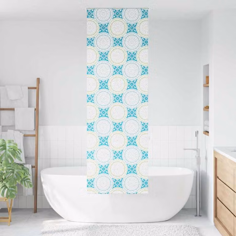 vidaXL Tenda a Rullo Doccia 80x240 cm Larghezza Tessuto 76 cm