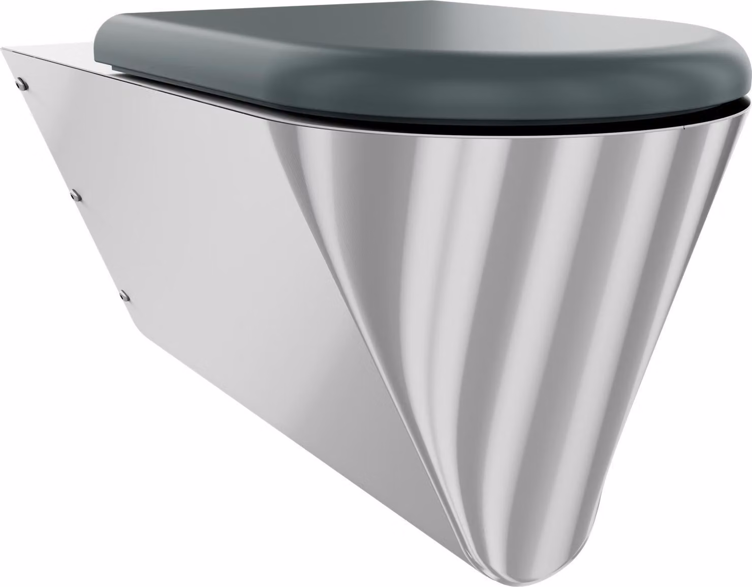 KWC AR T-WC, CAMPUS, acciaio inossidabile, sospeso, 360x407x700 mm, sedile grigio, senza barriere