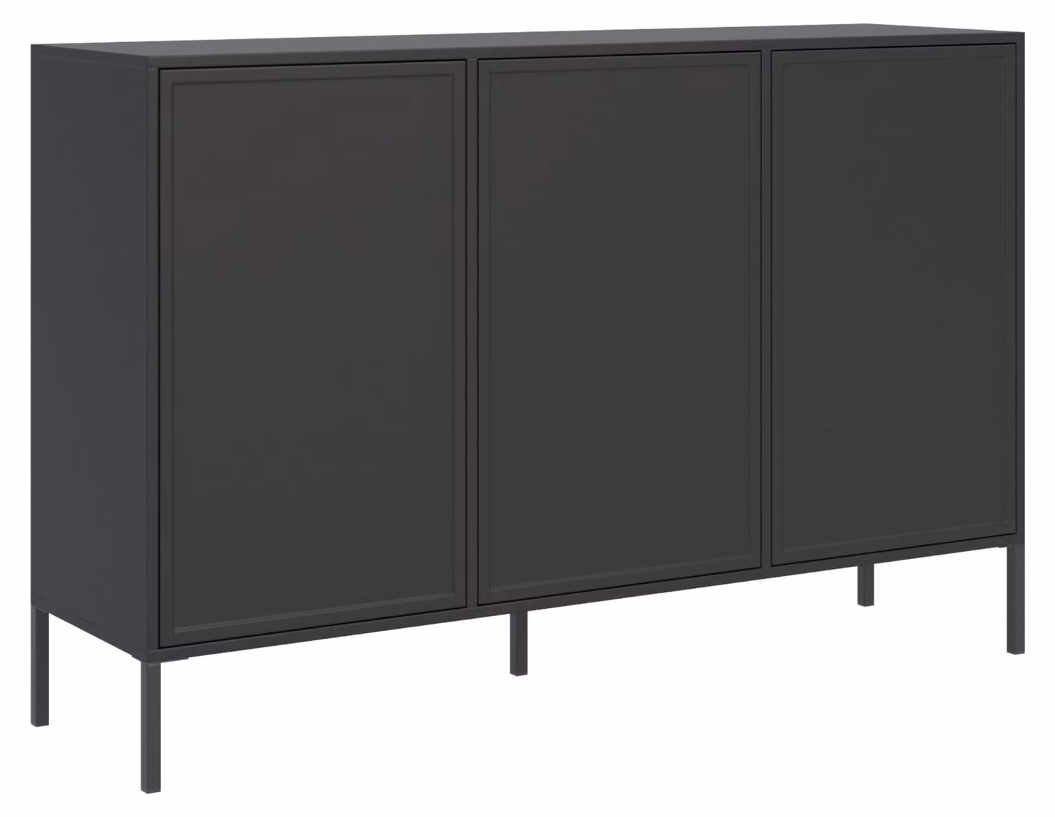 Selsey Velveto – Credenza a 3 ante, nera, 150 cm