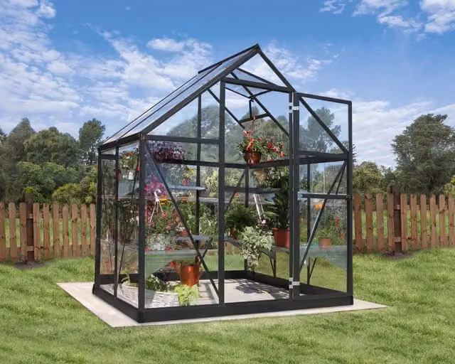 Harmony Trasparente Serra Da Giardino in Policarbonato 126X185X208 cm Grigio