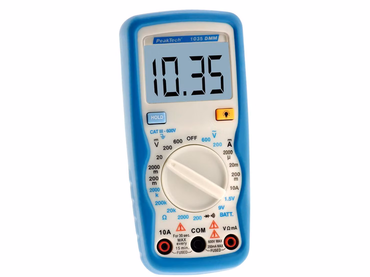 Multimetro digitale PeakTech P1035 2000 conteggi 600V AC/DC 10A DC