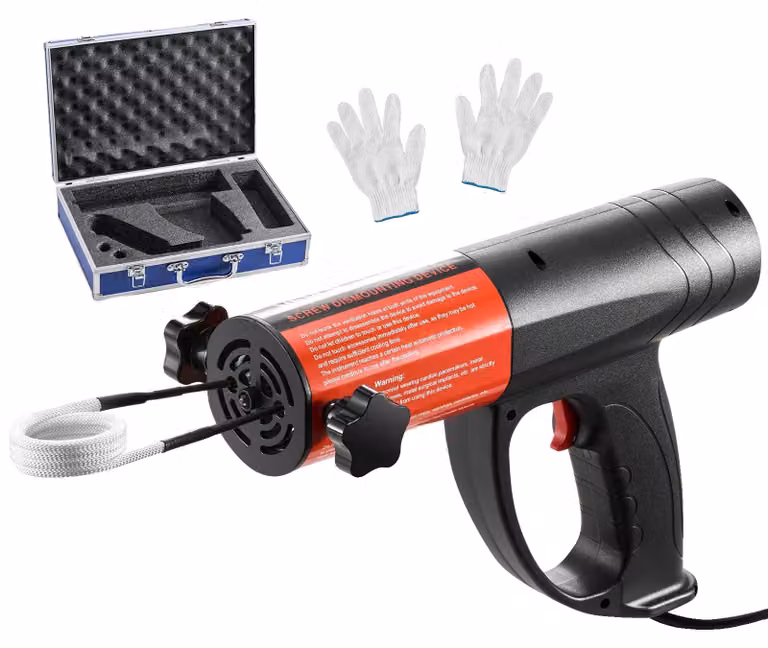 VEVOR riscaldatore a induzione per la rimozione di viti, 1500 W, set di riscaldatori a induzione magnetica, riscaldatore per la rimozione di viti arrugginite, strumenti di riparazione per autofficine con 8 bobine